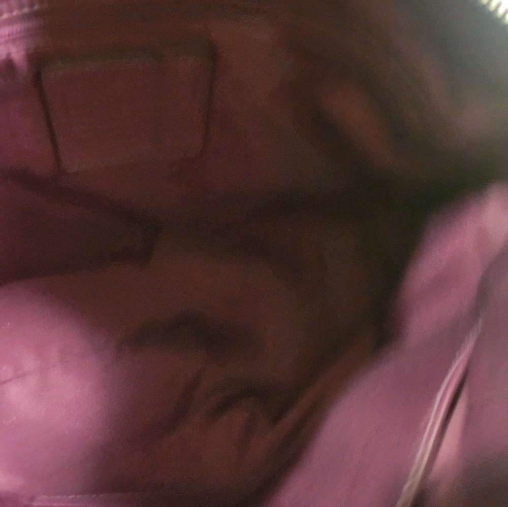 Coach Plum Pebbled Leather 2way Satchel W Twilly EUC - Picture 4 of 16